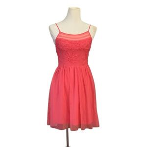 Delia’s coral fit and flare mini dress juniors small